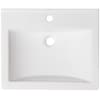 American Imaginations 21.5" W 1 Hole Ceramic Top Set In White Color, Overflow Drain Incl. AI-33209